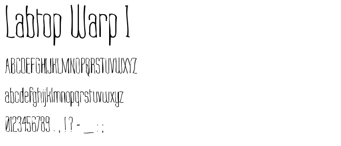 Labtop Warp 1 font